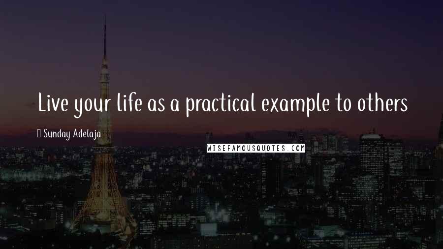 Sunday Adelaja Quotes: Live your life as a practical example to others