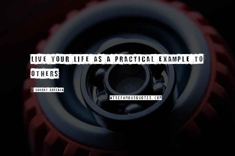 Sunday Adelaja Quotes: Live your life as a practical example to others