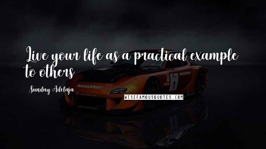 Sunday Adelaja Quotes: Live your life as a practical example to others