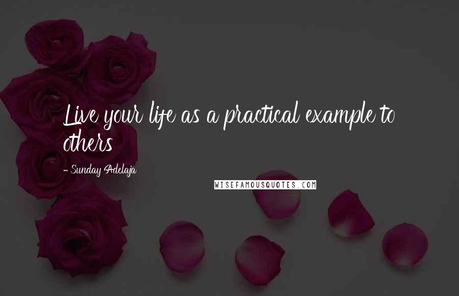 Sunday Adelaja Quotes: Live your life as a practical example to others