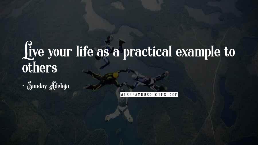 Sunday Adelaja Quotes: Live your life as a practical example to others
