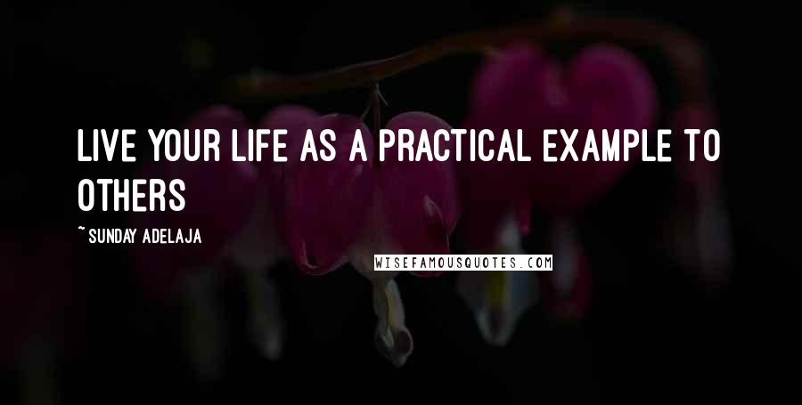 Sunday Adelaja Quotes: Live your life as a practical example to others