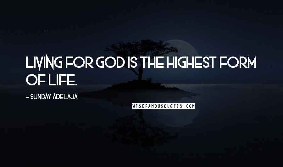 Sunday Adelaja Quotes: Living for God is the highest form of life.