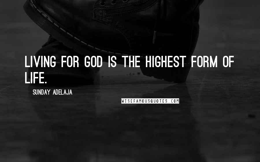 Sunday Adelaja Quotes: Living for God is the highest form of life.