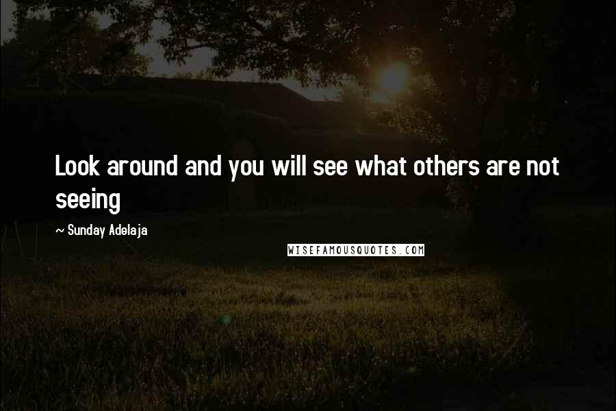 Sunday Adelaja Quotes: Look around and you will see what others are not seeing