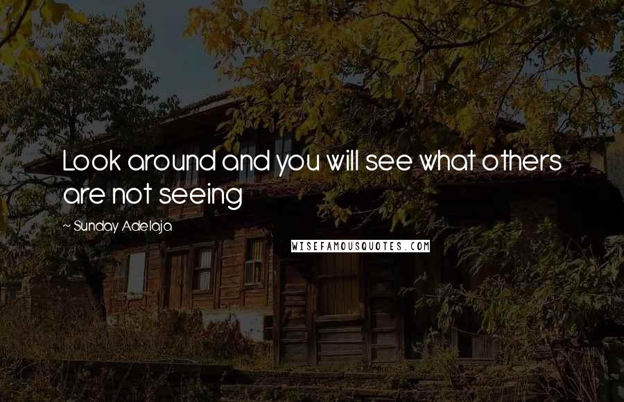 Sunday Adelaja Quotes: Look around and you will see what others are not seeing