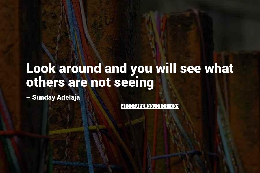 Sunday Adelaja Quotes: Look around and you will see what others are not seeing