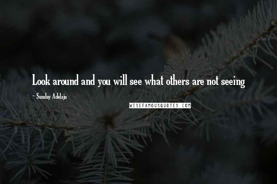 Sunday Adelaja Quotes: Look around and you will see what others are not seeing