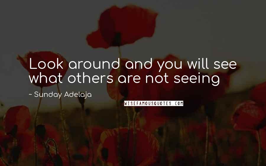 Sunday Adelaja Quotes: Look around and you will see what others are not seeing