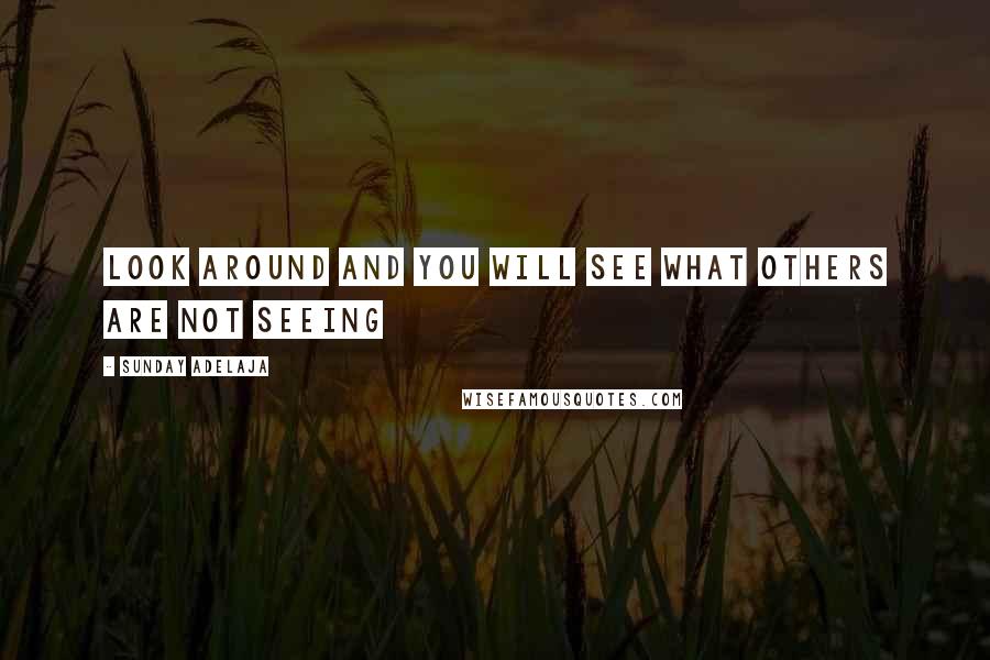 Sunday Adelaja Quotes: Look around and you will see what others are not seeing