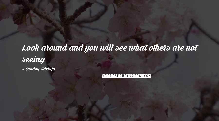 Sunday Adelaja Quotes: Look around and you will see what others are not seeing