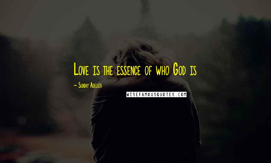 Sunday Adelaja Quotes: Love is the essence of who God is