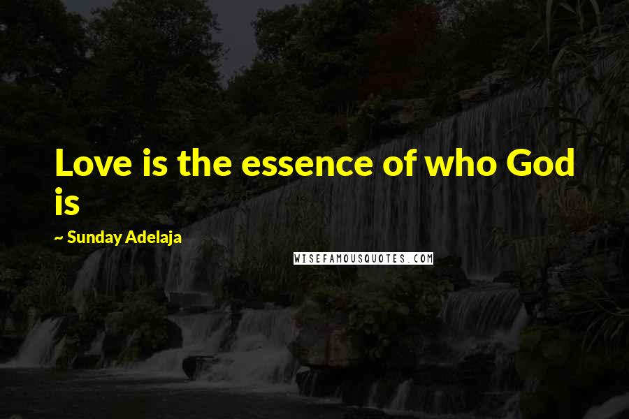 Sunday Adelaja Quotes: Love is the essence of who God is