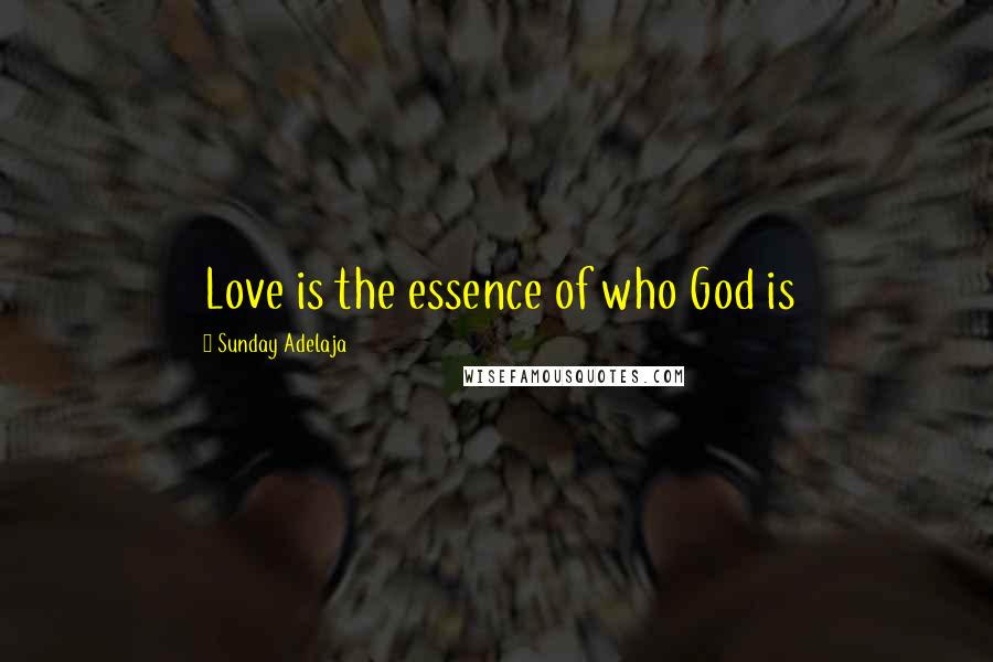 Sunday Adelaja Quotes: Love is the essence of who God is