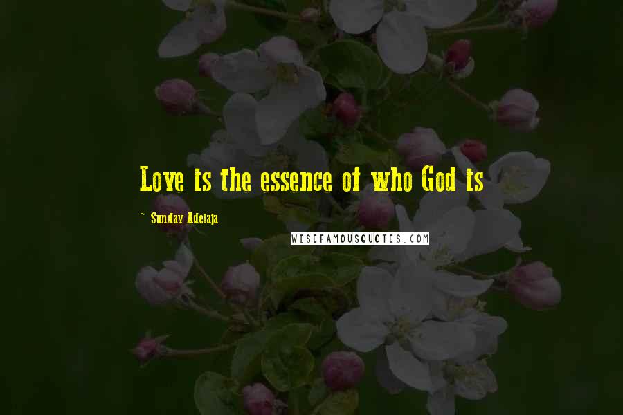 Sunday Adelaja Quotes: Love is the essence of who God is