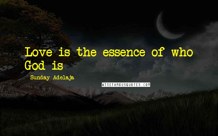 Sunday Adelaja Quotes: Love is the essence of who God is