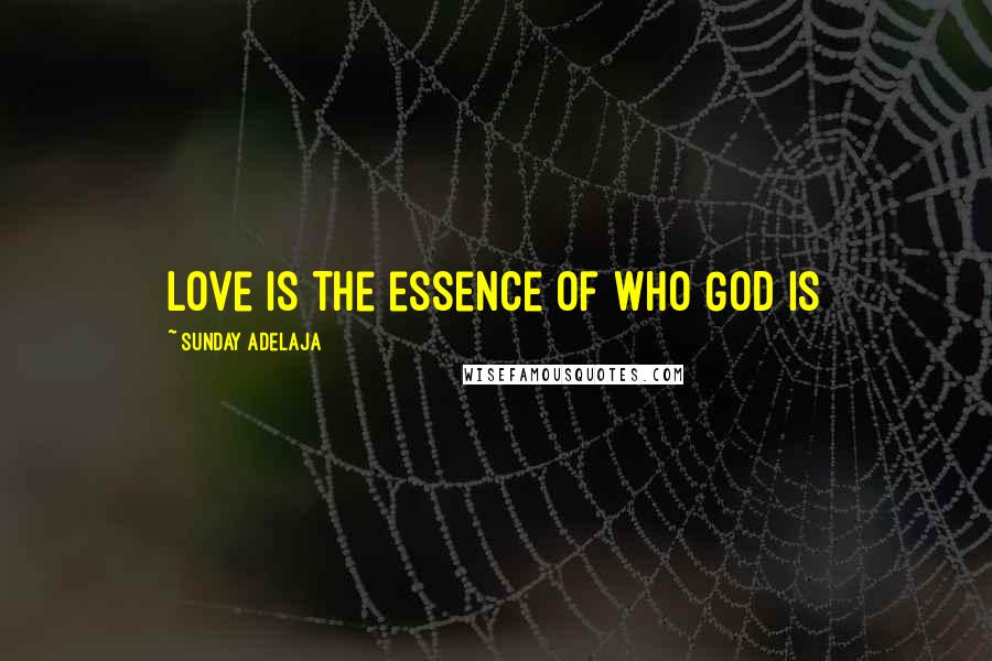 Sunday Adelaja Quotes: Love is the essence of who God is