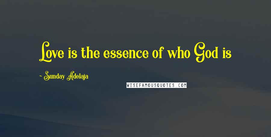 Sunday Adelaja Quotes: Love is the essence of who God is