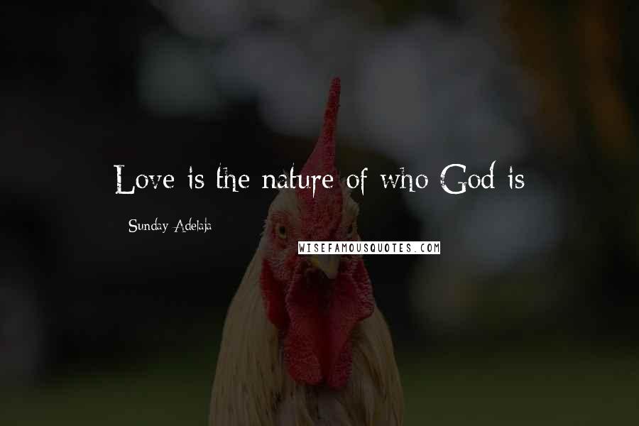 Sunday Adelaja Quotes: Love is the nature of who God is