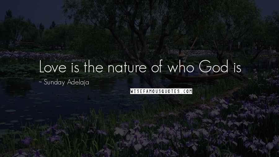 Sunday Adelaja Quotes: Love is the nature of who God is