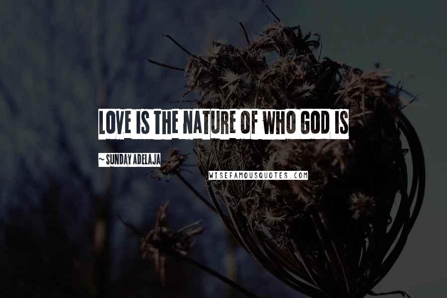 Sunday Adelaja Quotes: Love is the nature of who God is