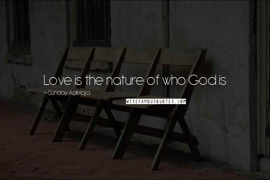 Sunday Adelaja Quotes: Love is the nature of who God is