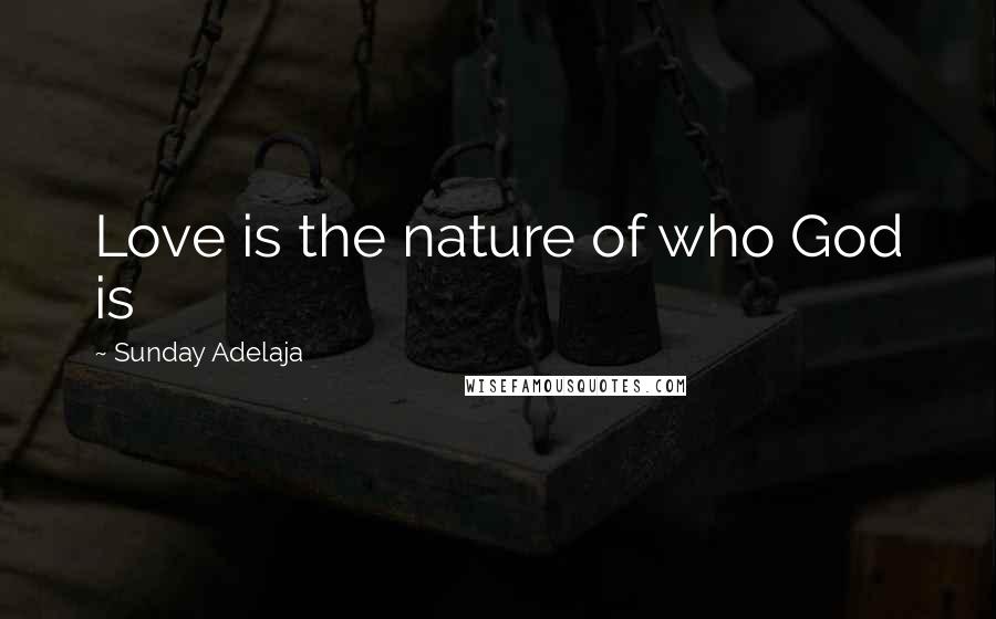 Sunday Adelaja Quotes: Love is the nature of who God is