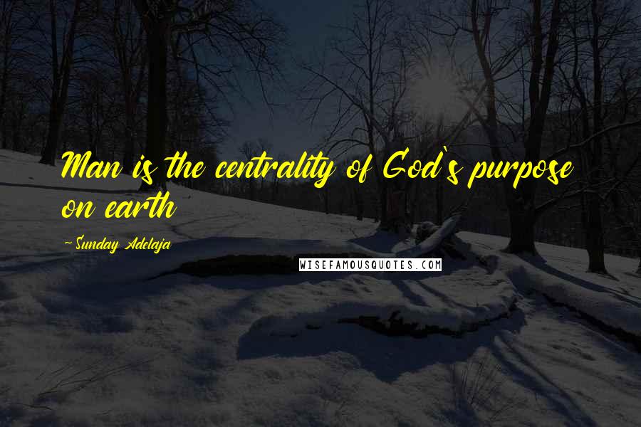 Sunday Adelaja Quotes: Man is the centrality of God's purpose on earth