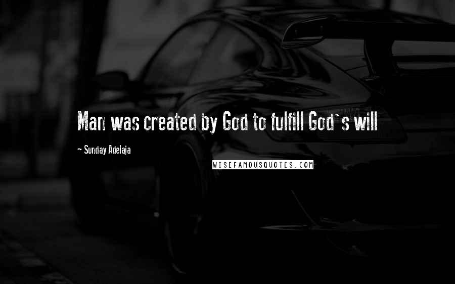 Sunday Adelaja Quotes: Man was created by God to fulfill God's will