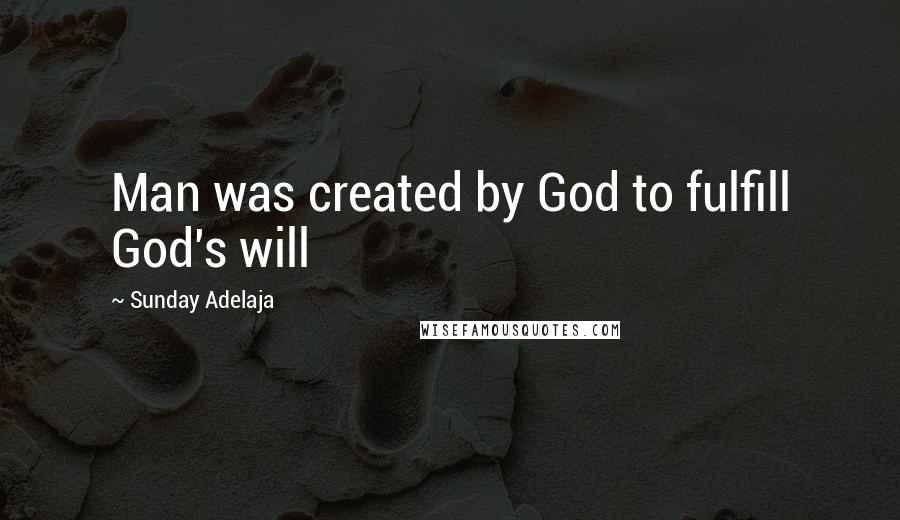 Sunday Adelaja Quotes: Man was created by God to fulfill God's will