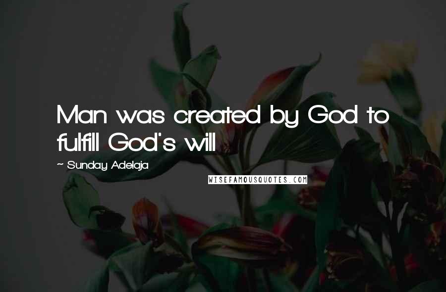 Sunday Adelaja Quotes: Man was created by God to fulfill God's will