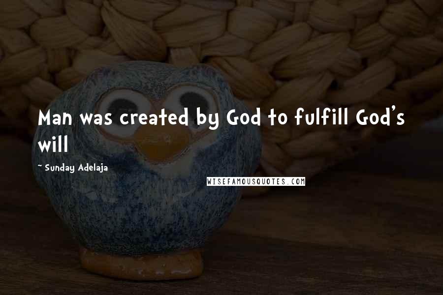 Sunday Adelaja Quotes: Man was created by God to fulfill God's will