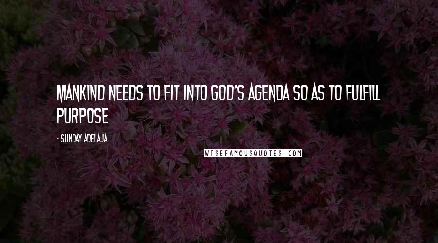 Sunday Adelaja Quotes: Mankind Needs To Fit Into God's Agenda So As To Fulfill Purpose