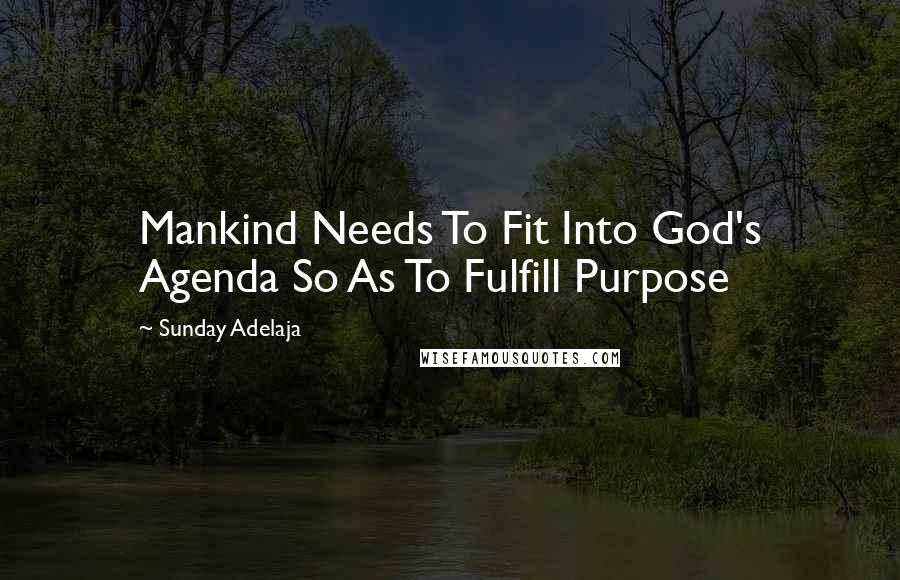 Sunday Adelaja Quotes: Mankind Needs To Fit Into God's Agenda So As To Fulfill Purpose