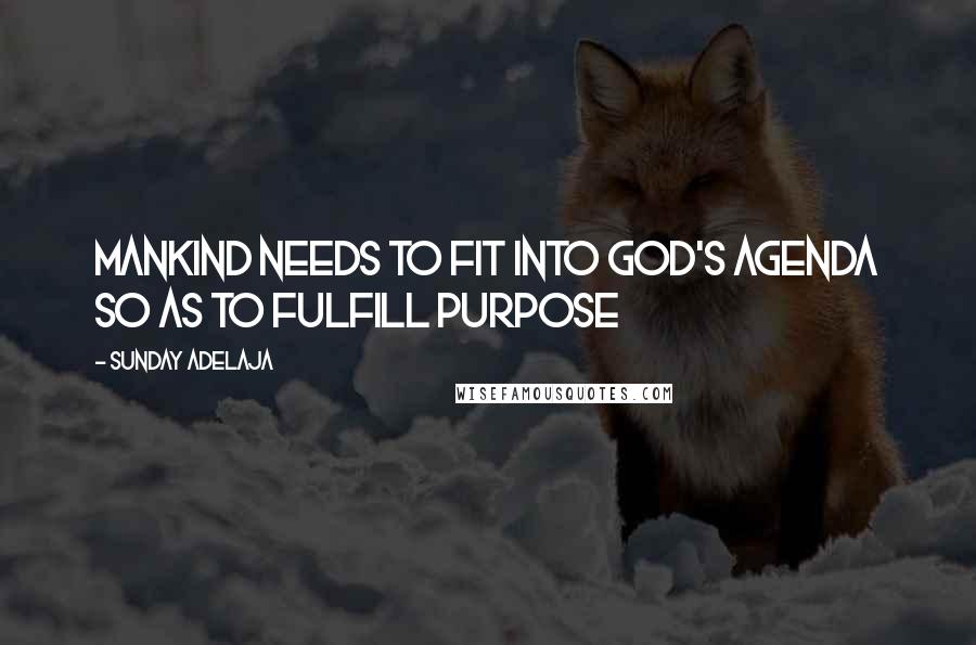 Sunday Adelaja Quotes: Mankind Needs To Fit Into God's Agenda So As To Fulfill Purpose