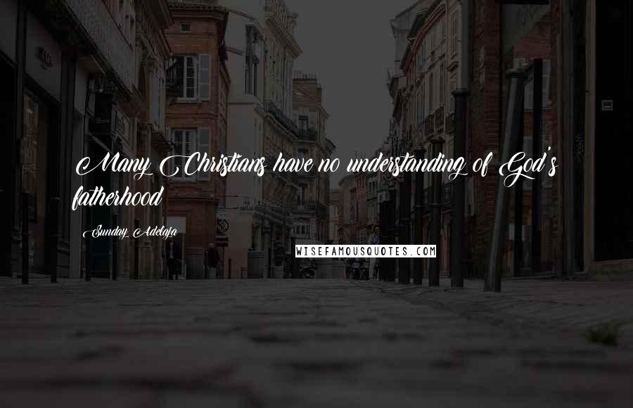 Sunday Adelaja Quotes: Many Christians have no understanding of God's fatherhood