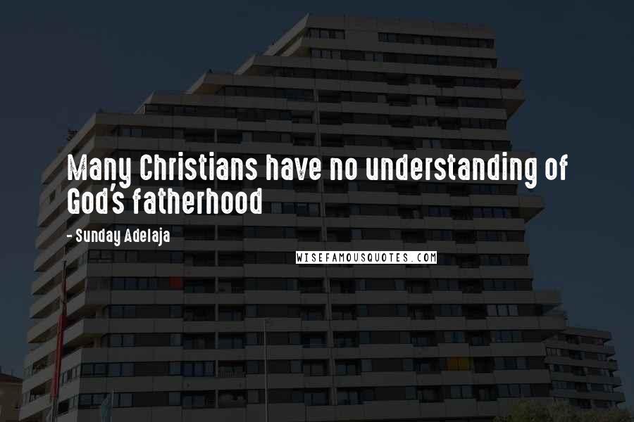 Sunday Adelaja Quotes: Many Christians have no understanding of God's fatherhood
