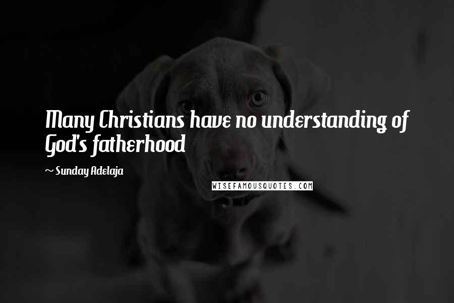 Sunday Adelaja Quotes: Many Christians have no understanding of God's fatherhood