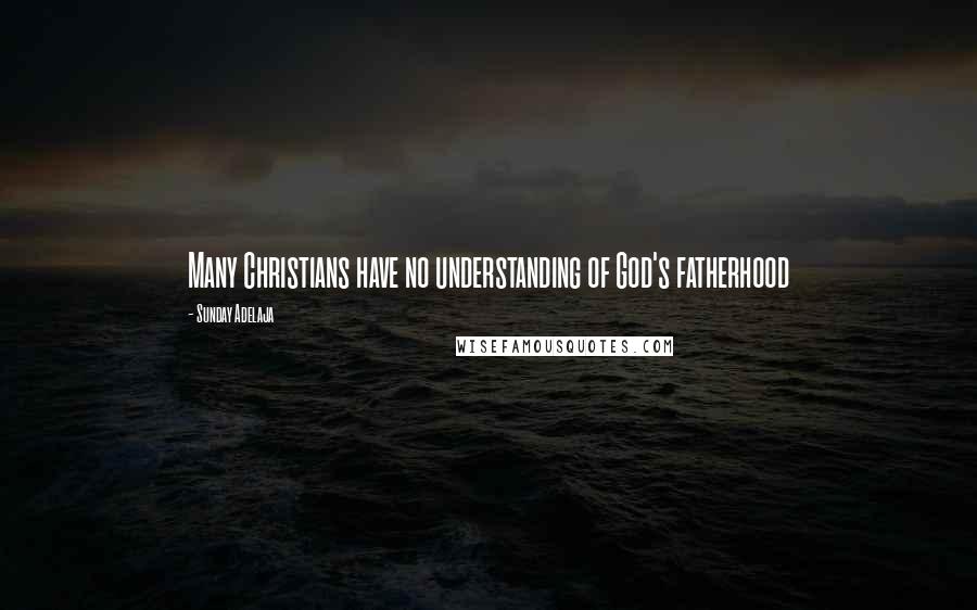 Sunday Adelaja Quotes: Many Christians have no understanding of God's fatherhood