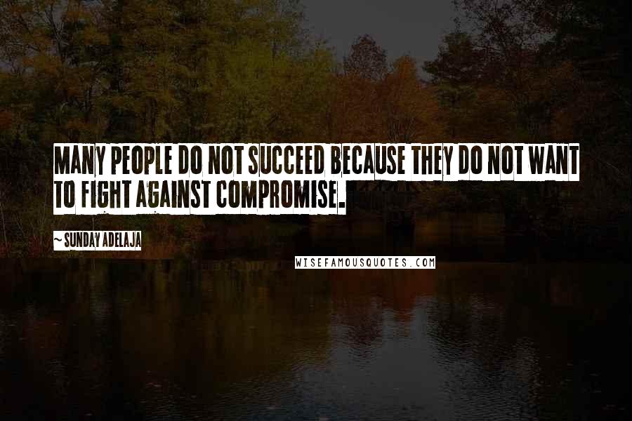 Sunday Adelaja Quotes: Many people do not succeed because they do not want to fight against compromise.