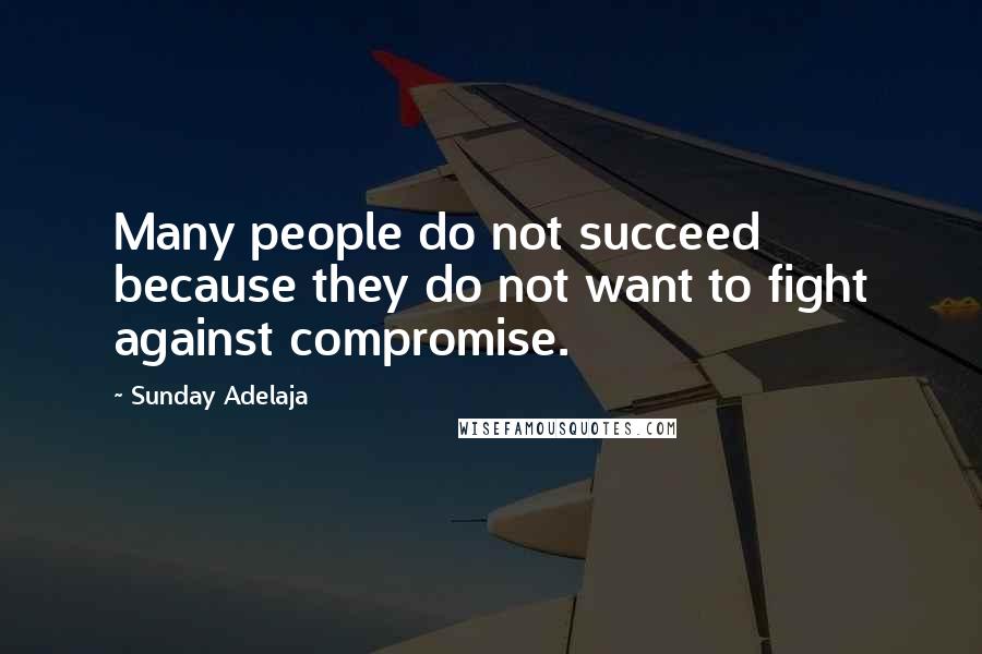 Sunday Adelaja Quotes: Many people do not succeed because they do not want to fight against compromise.