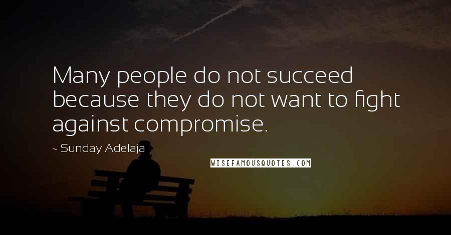 Sunday Adelaja Quotes: Many people do not succeed because they do not want to fight against compromise.