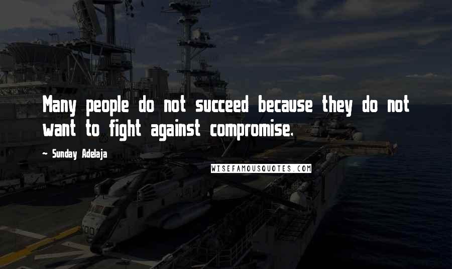 Sunday Adelaja Quotes: Many people do not succeed because they do not want to fight against compromise.