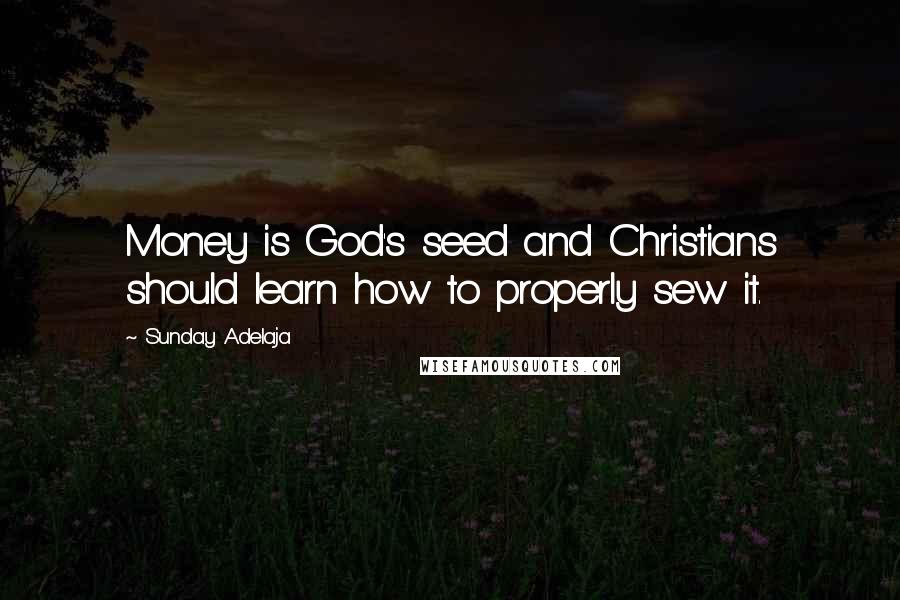 Sunday Adelaja Quotes: Money is God's seed and Christians should learn how to properly sew it.