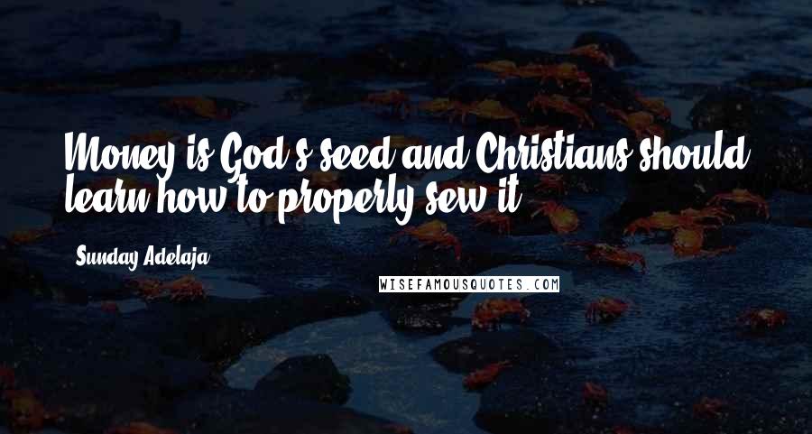 Sunday Adelaja Quotes: Money is God's seed and Christians should learn how to properly sew it.