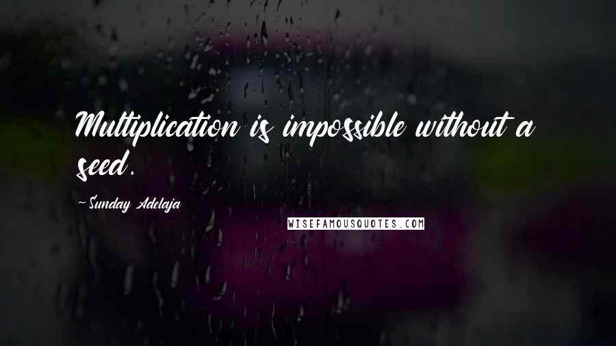 Sunday Adelaja Quotes: Multiplication is impossible without a seed.