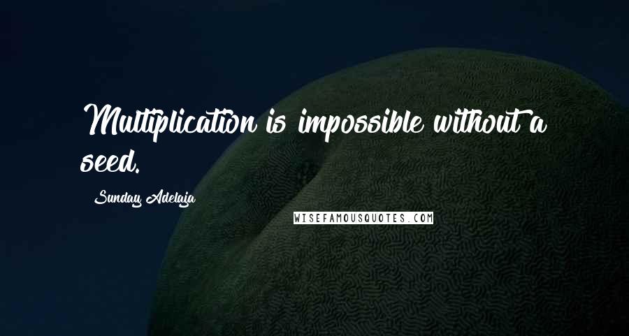 Sunday Adelaja Quotes: Multiplication is impossible without a seed.