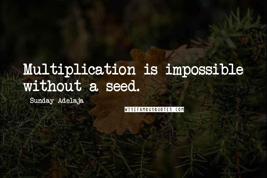 Sunday Adelaja Quotes: Multiplication is impossible without a seed.