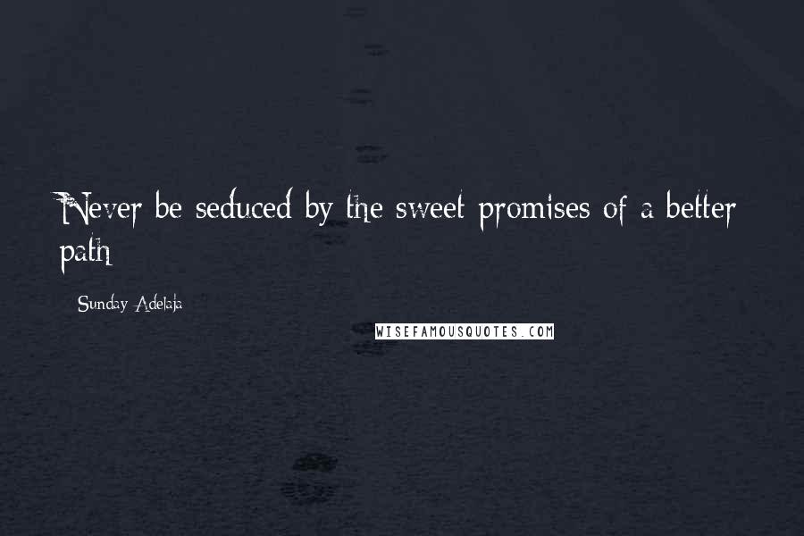 Sunday Adelaja Quotes: Never be seduced by the sweet promises of a better path