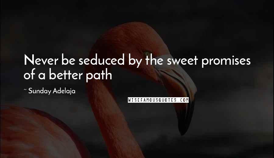 Sunday Adelaja Quotes: Never be seduced by the sweet promises of a better path